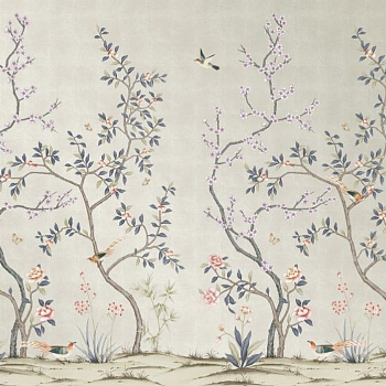 中式欧式花鸟壁纸壁布壁画背景画 (1)