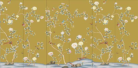 中式欧式花鸟壁纸贴图 (113)