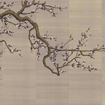 中式梅花图案壁纸壁布 (5)