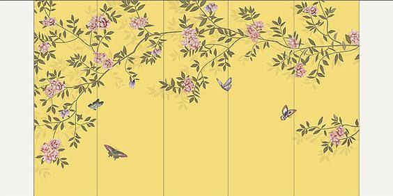 中式欧式花鸟壁纸贴图 (64)