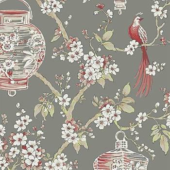 中式欧式花鸟壁纸贴图 (302)