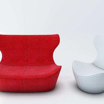 现代单人休闲沙发椅子3D模型免费下载