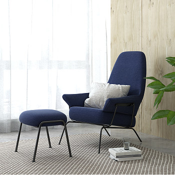 H20-0403北欧现代休闲单人沙发椅子