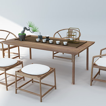 Z09-0520新中式茶桌椅中式椅子茶具