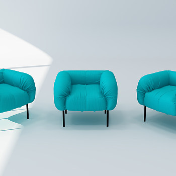 现代单人沙发3D模型免费下载