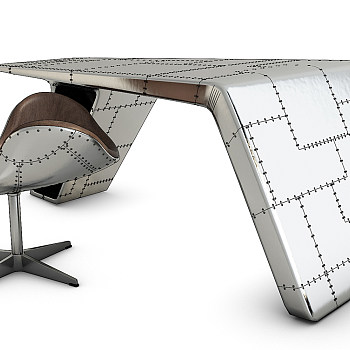 H28-1107现代金属铁皮办公桌椅子