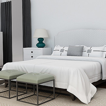 Z50-1201美式卧室床具床头柜