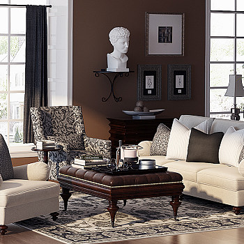 Z52-1201美式客厅美式沙发装饰柜雕像