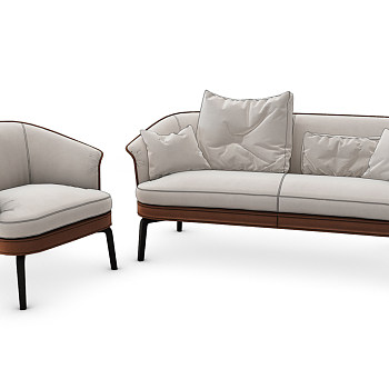 Z26-0308现代简欧式轻奢布艺多人沙发单人沙发组合