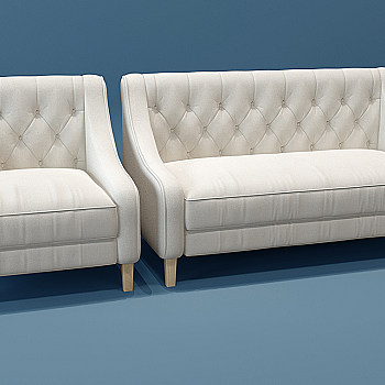 H01-0222美式欧式布艺沙发单人沙发