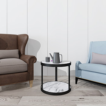简欧式现代单人休闲沙发椅子组合3D模型免费下载