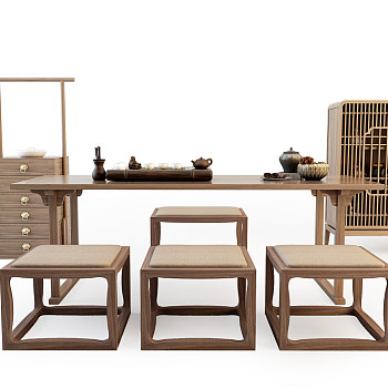 X15-0408中式茶桌椅组合