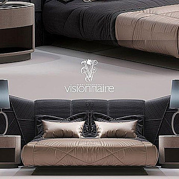 70欧式床现代风格床组合国外3D模型下载