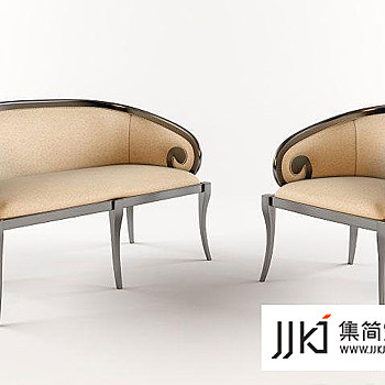 78欧式新古典椅子国外3D模型下载