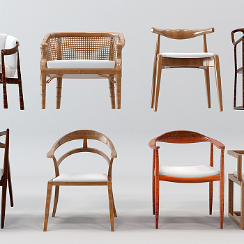 H07-1218现代中式椅子藤椅组合