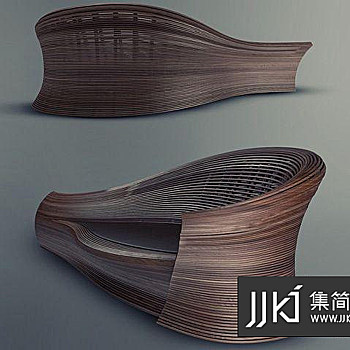木质长椅国外3D模型下载