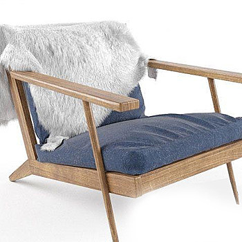 现代北欧休闲椅国外3D模型下载