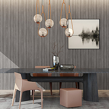 H19-0220意大利Poliform 现代餐桌椅吊灯组合