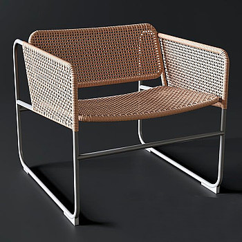 28现代藤椅国外3D模型下载