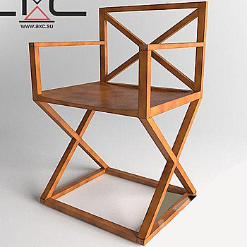 04现代木质椅子国外3D模型下载