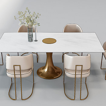 H49-1121西班牙CANELLA现代餐桌椅组合