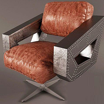 12现代金属休闲椅国外3D模型下载