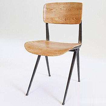 04现代木质折叠椅子国外3D模型下载