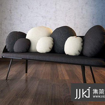 30现代休闲长椅国外3D模型下载