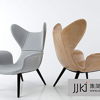 19现代休闲椅国外3D模型下载