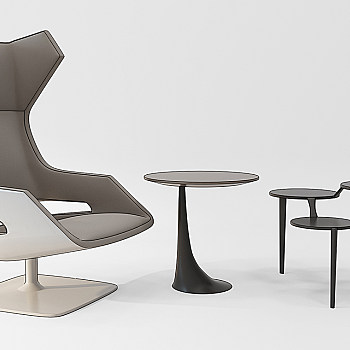 Z05-0213后现代科技灵感办公椅休闲椅茶几边几组合