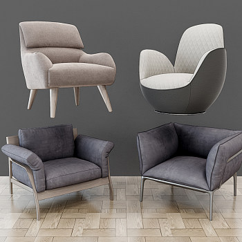 H17-0403简欧式现代单人休闲沙发椅子