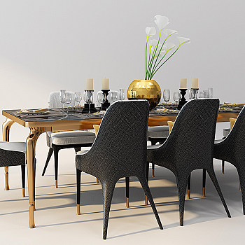 Z06-0218现代轻奢简欧式餐桌椅