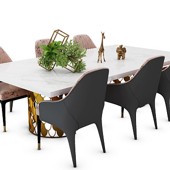 H19-0714现代风格餐桌椅组合