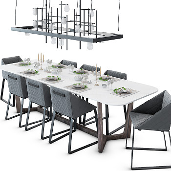H17-0714现代风格餐桌椅组合