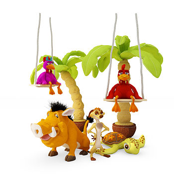 H14-0803现代乌龟椰树儿童玩具组合