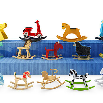 H10-0803现代儿童木马摇椅玩具