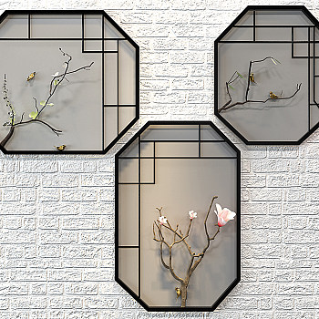 H15-0109[中式] 中式窗花壁画挂饰组合