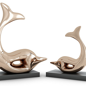 H08-0818海豚摆件雕塑
