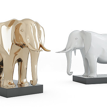 H02-0818大象摆件雕塑