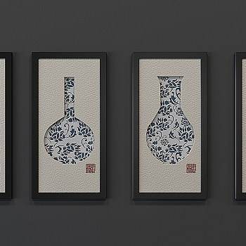 H59-0108中式装饰瓶画
