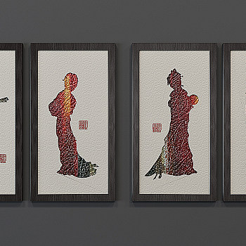 H35-0108中式侍女装饰挂画