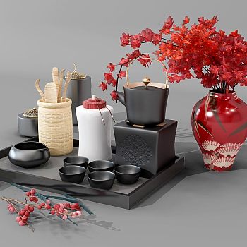 H16-0510新中式茶具摆件花瓶