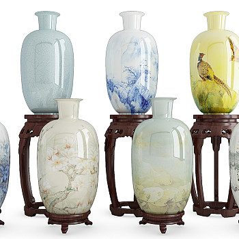 H37-0919中式陶瓷花瓶组合