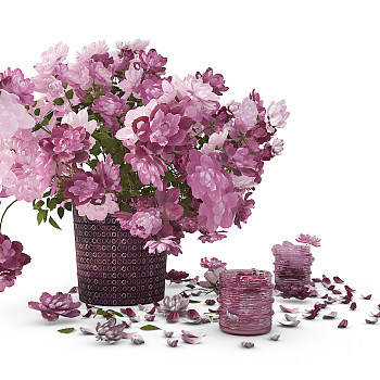 Z29-1020现代花瓶紫色插花