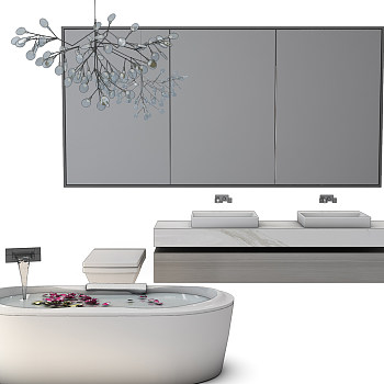G16-0906卫浴洗手台浴缸组合花瓣