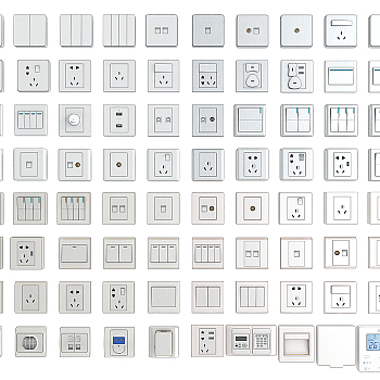 H17-1018现代开关插座组合