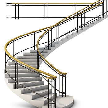 G02-0828现代铁艺楼梯