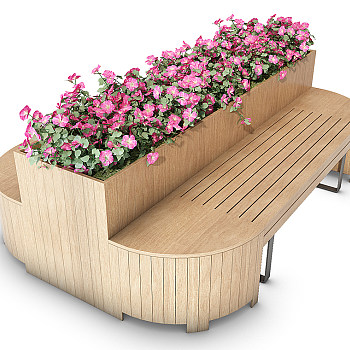 H26-1110现代户外植物花坛花槽休闲座椅