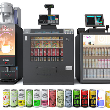 H08-0623饮料机保温柜饮料模型