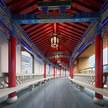 中式彩绘长廊2013